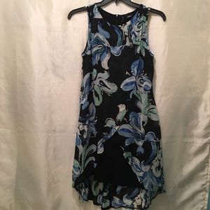 New Directions black floral print dress